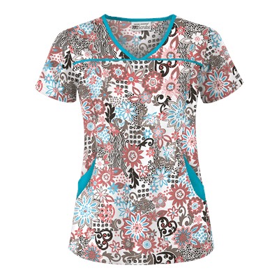 UA Bali Garden White Scrub Top