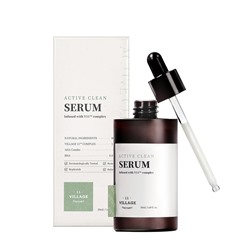 VILLAGE 11 FACTORY ACTIVE CLEAN SERUM Очищающая сыворотка для жирной и проблемной кожи лица  с AHA и BHA кислотами 50мл