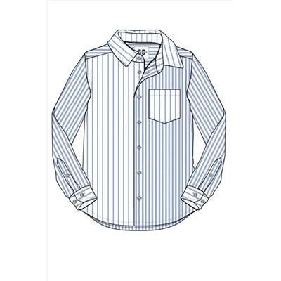 Сорочка текстильная для мальчиков (comfort fit) PLAYTODAY, 1027008
