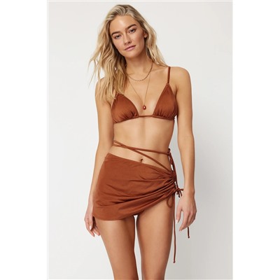 TRENDYOLMİLLA Kahverengi Üçgen Brazilian 3'lü Bikini Takımı TBESS24BT00022