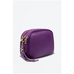 Bandolera de piel Violeta