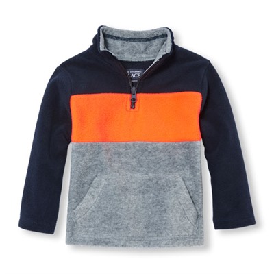 Toddler Boys Long Sleeve Neon Colorblock Glacier Fleece Half-Zip Pullover