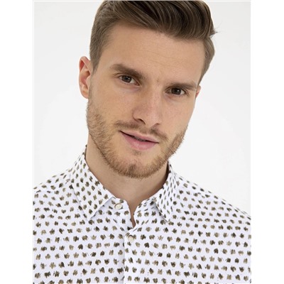 Haki Slim Fit Uzun Kollu Gömlek