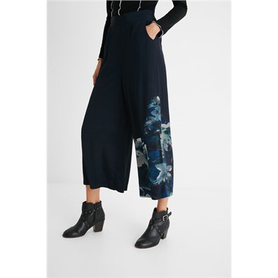 Pantalón culotte floral