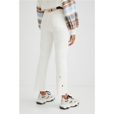 Pantalón recto tobillero