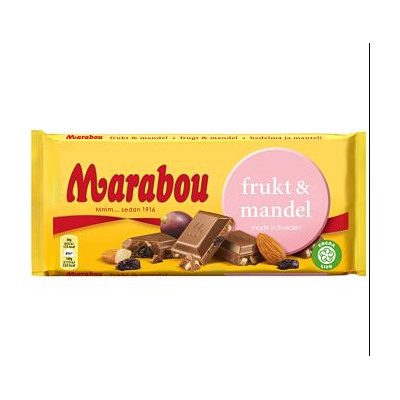 Marabou Frukt & Mandel 200g (MHD 01.06.2024)