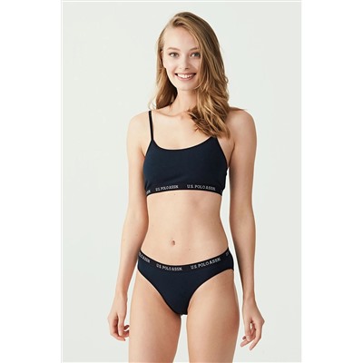 U.S. Polo Assn. Kadın Lacivert Büstiyer Slip Set 65004
