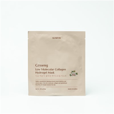 [GLAMFOX] Маска для лица гидрогелевая НИЗКОМОЛЕКУЛЯРНЫЙ КОЛЛАГЕН Ginseng Low Molecular Weight Collagen Hydrogel Mask, 30 мл