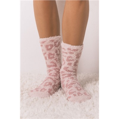 Calcetines largos leopardo rosa