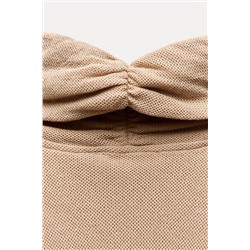 WASHED HIGH NECK T-SHIRT