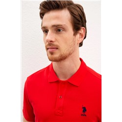Erkek Kırmızı Basic Polo Yaka Tişört