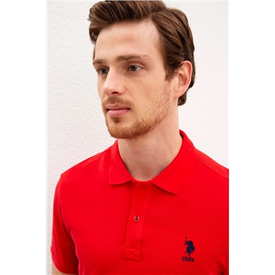 Erkek Kırmızı Basic Polo Yaka Tişört