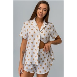 Женская пижама с шортами из муслина Happyfox