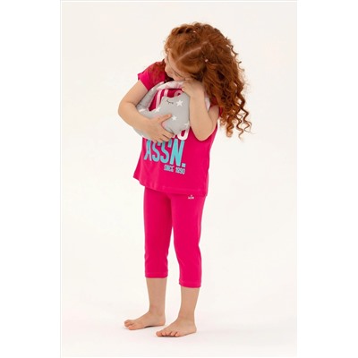 Kız Çocuk Fuşya Pijama Takımı
