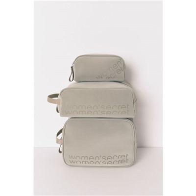 Neceser grande rubber kaki