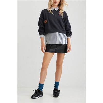 Sudadera felpa parches