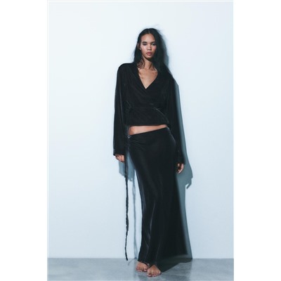 VELVET MIDI SKIRT