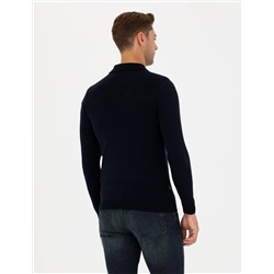 Lacivert Slim Fit Kazak