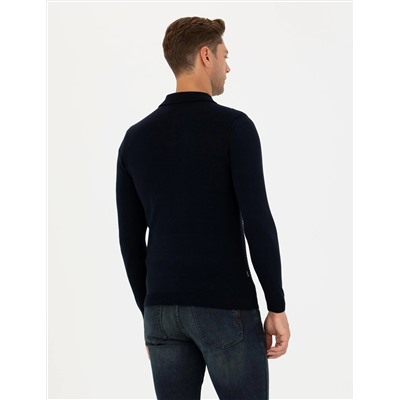 Lacivert Slim Fit Kazak