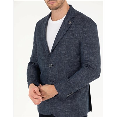 Lacivert Slim Fit Blazer Ceket