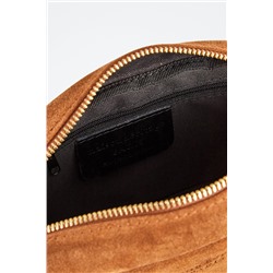Bandolera de piel Gaby Camel