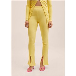 Pantalón punto aberturas -  Mujer | MANGO OUTLET Melilla