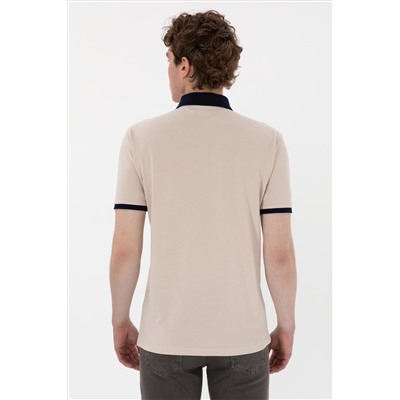 Erkek Regular Fit Polo Yaka Taş Basic Tişört