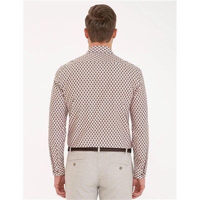 Yeşil Slim Fit Uzun Kollu Gömlek