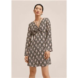 Vestido fluido estampado -  Mujer | MANGO OUTLET España