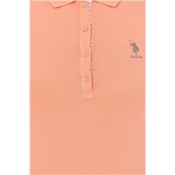 Kadın Somon Basic Polo Yaka Tişört