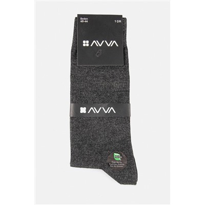 Avva Erkek Antrasit Düz Bambu Soket Çorap B008501