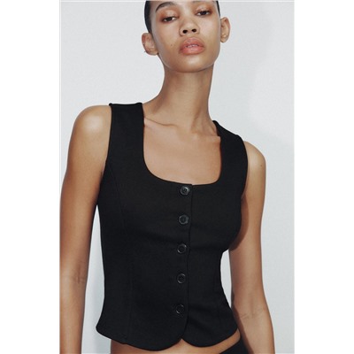 TOP CHALECO INTERLOCK