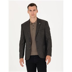 Kahverengi Slim Fit Ceket