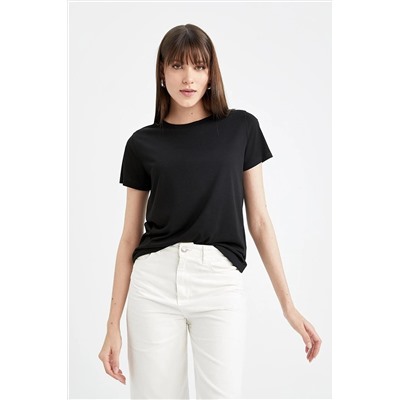 Defacto Regular Fit Bisiklet Yaka Kısa Kollu Tişört W7299AZ23SM