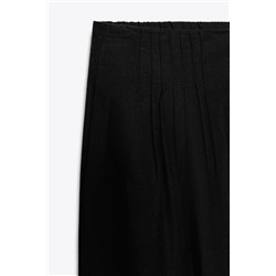 MULTI-PLEAT EMBROIDERED TROUSERS