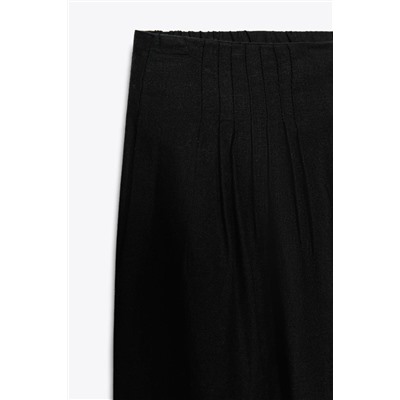 MULTI-PLEAT EMBROIDERED TROUSERS