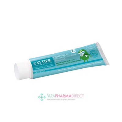 Cattier Kids Bio Dentifrice 7 Ans et + Goût Menthe Douce 50ml