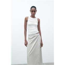 SLEEVELESS DRAPED TOP