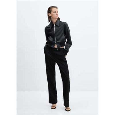 Pantalón recto botón lateral REF. 57026727-LEO-LM