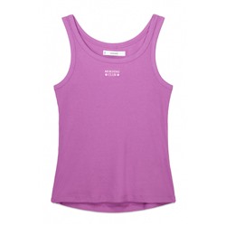 Camiseta tirantes canalé morado