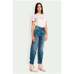 Vaquero mom fit de tiro alto Azul oscuro