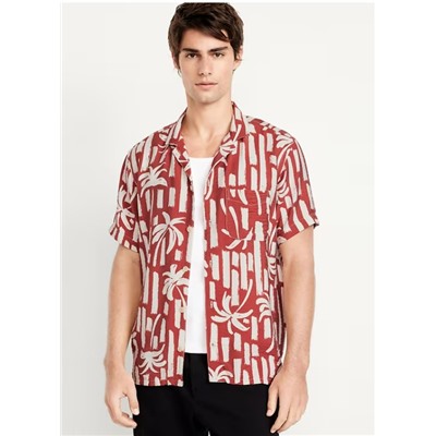 Short-Sleeve Printed Camp Shirt