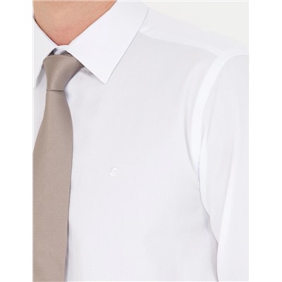 Beyaz Slim Fit Uzun Kollu Gömlek