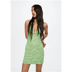 Vestido punto jaspeado -  Mujer | MANGO OUTLET España