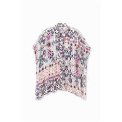 Camisa boho manga corta