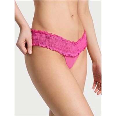 Eyelet Mesh Thong Panty