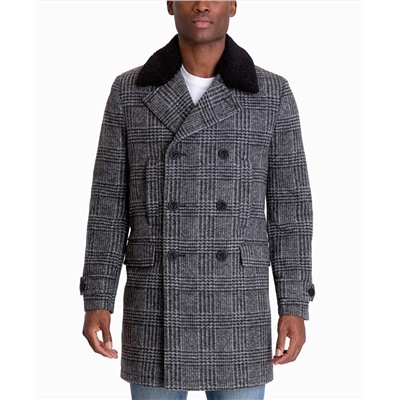 Michael Kors Men's Middlefield Classic-Fit Stretch Plaid Top Coat