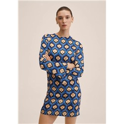 Vestido estampado retro -  Mujer | MANGO OUTLET España