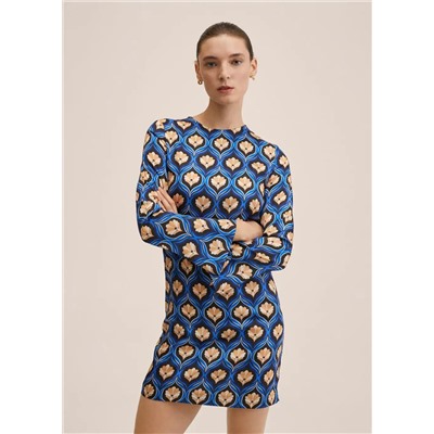 Vestido estampado retro -  Mujer | MANGO OUTLET España