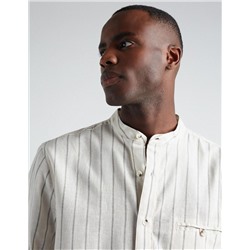 Linen Blend Shirt, Men, Beige